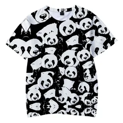 New Summer Panda Men's Children's Unisex Color T-shirt 3d Printing Sports Breathable Lightweight Semi-permeable Fitness Top