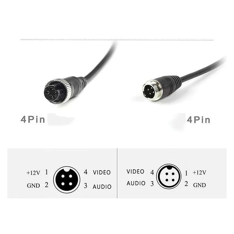 4Pin Male To Female Aviation Car Video Connector Surveillance Extension Cable ,For Car Reversing Camera Camper Trailer