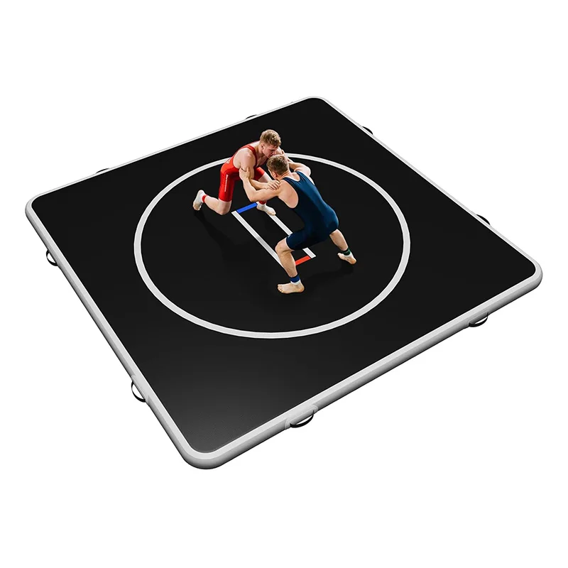 

10ft x 10ft Custom Inflatable Wrestling Mat, PVC Air Track Foldable Wear Resistant Training Pad for Martial Arts for Home Gym