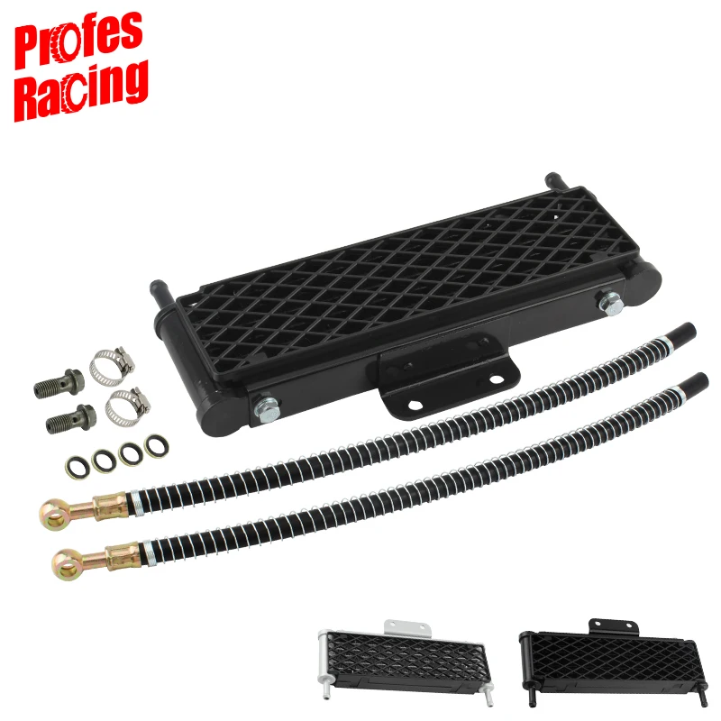 

Motorcycle 5 Row Oil Radiator Universal Oil Cooler M8 M10 Pocketbike For KTM 50cc to 125cc Honda Kawasaki Enduro Motocross Parts