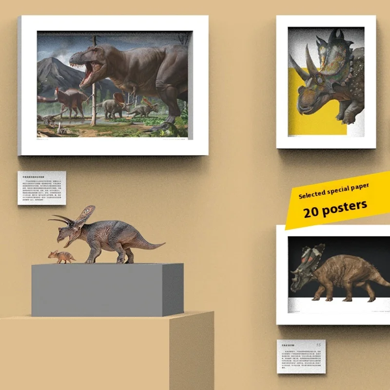 

Dinosaur Museum Bull Horn Dragon Aubrey and Big Bay 1:35 Science and Art Model Excellent Dinosaur Collection Handmade