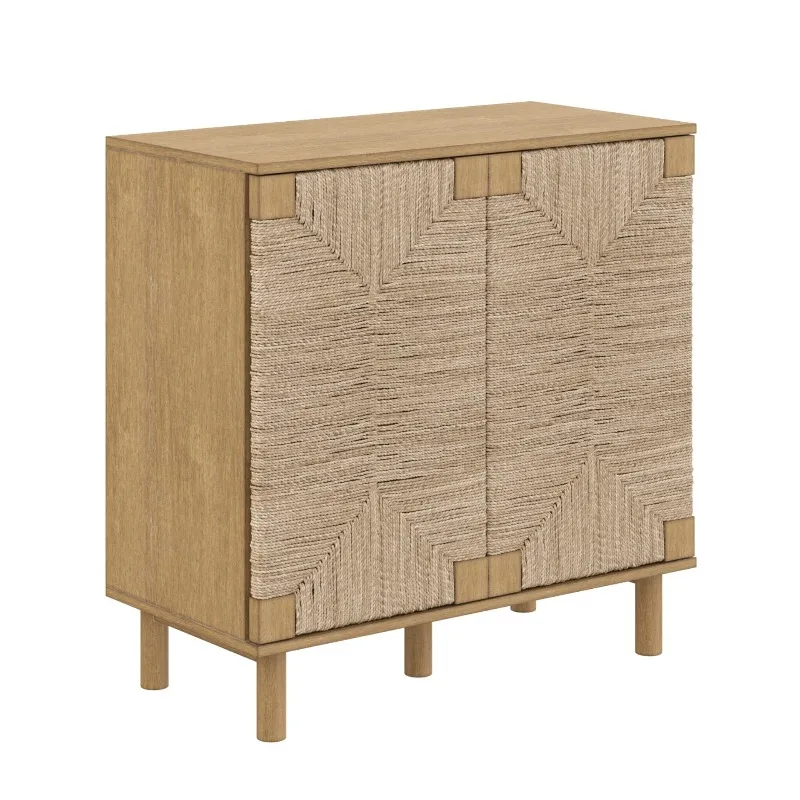 

Rattan cabinet door shoe cabinet entrance cabinet, new Chinese storage control cabinet