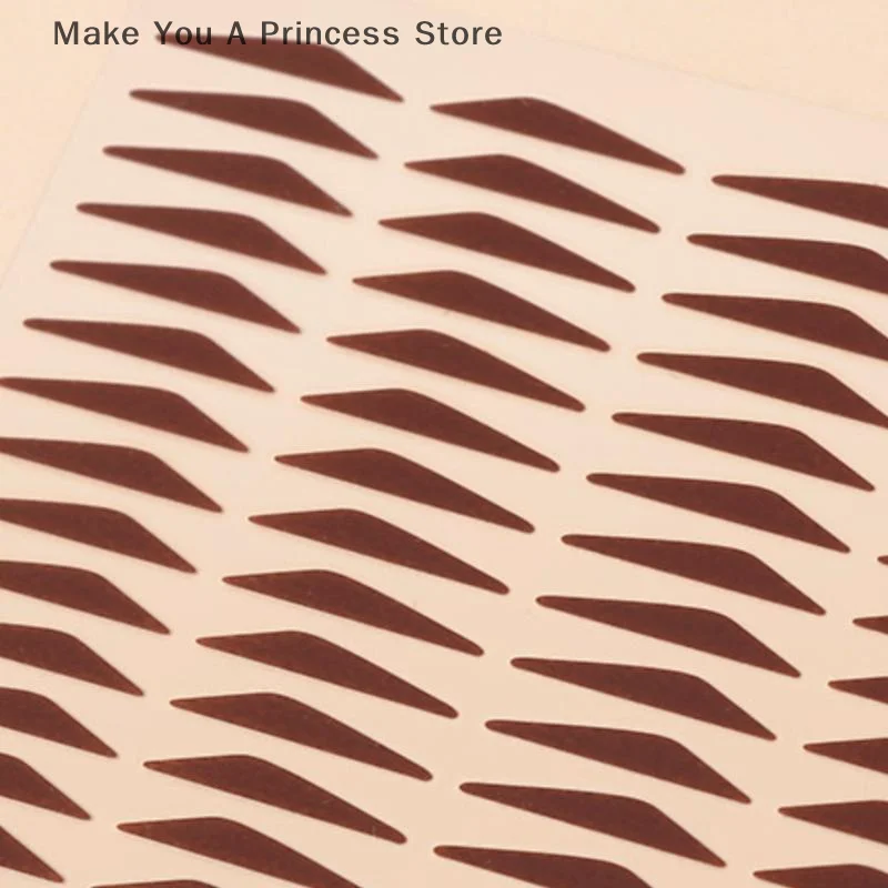 1 Blatt Eyeliner-Stempelaufkleber, wasserdicht, braun, natürliches Augen-Make-up im koreanischen Stil, Anfänger verwenden, einfache Symmetrie, Eyeliner-Siegelstift