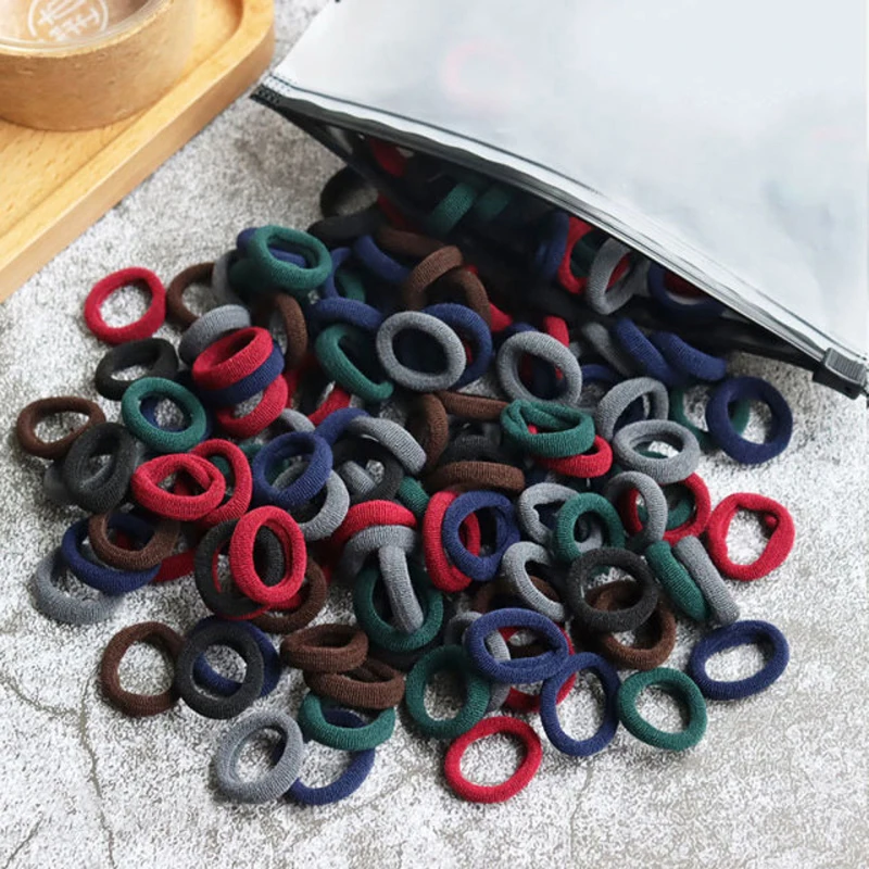 50/100 Stück Kinder elastische Haarbänder Mädchen Gum Scrunchie Gummiband für Kinder Nylon Haargummis Stirnband Baby Haarschmuck – Detail 16