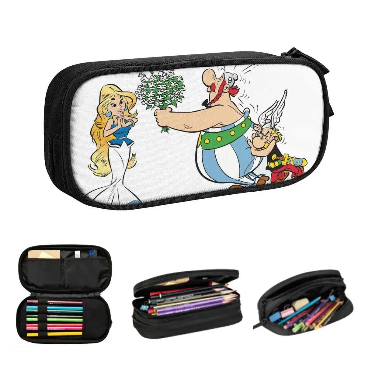 

Asterix And Obelix Dogmatix Pencil Cases Big Capacity Pen Bags Pen Box Pencil Pouch For Boys Girls Students Stationery School