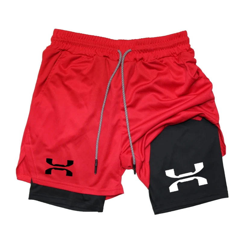 Short de course à séchage rapide pour homme, short de sport 2 en 1, short de jogging en maille, compression d'entraînement, fitness, performance de gym, décontracté, été