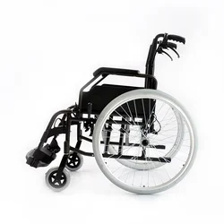 manual stair climbing wheelchair aluminum self-propelled wheelchair with adjustable footplate height for disabled