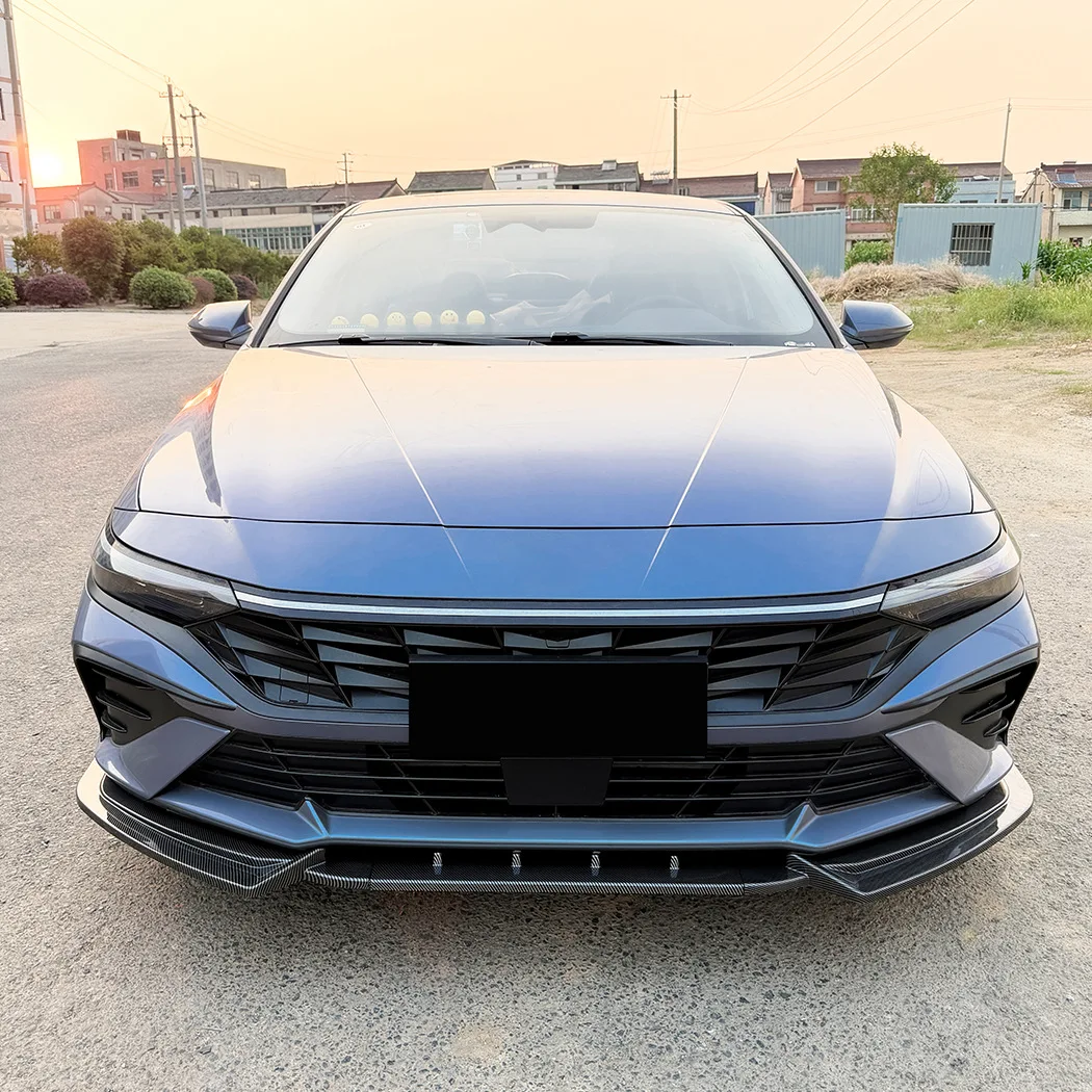 FOR Hyundai Elantra MK7.5 Standard 2023 2024 2025 Car Front Bumper Lip Diffuser Body Kits Canard Lip Splitter Cover Tuning