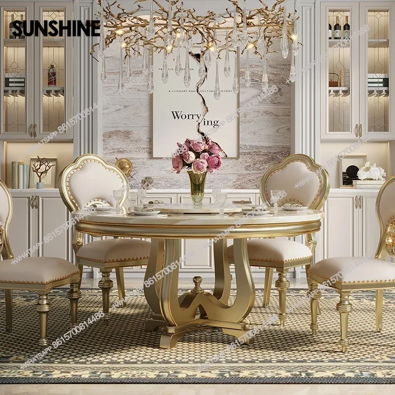 

Console Center Dining Table Round Outdoor Luxury Nordic Service Dining Table Bistro Designer Mesas De Jantar Salon Furniture