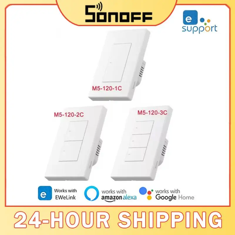 

SONOFF M5 Matter 80/86 120 Умный настенный переключатель Умный дом Двусторонний пульт дистанционного управления eWeLink Switchman для Alexa Google Home Alice