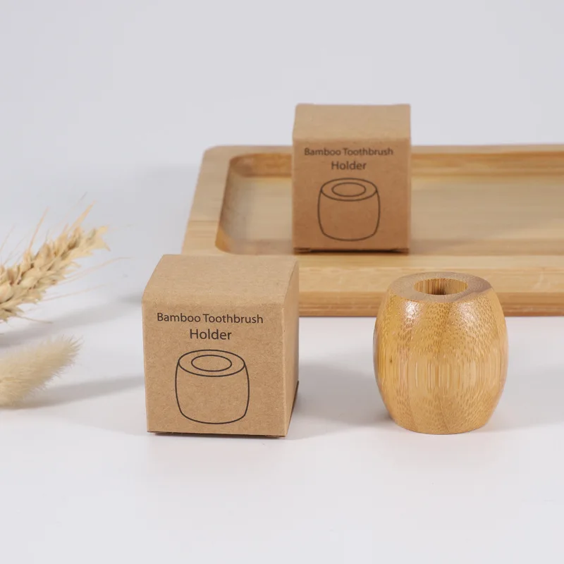50PCS Circular Bamboo Base ,Toothbrush Holder, Toothbrush Placement Rack