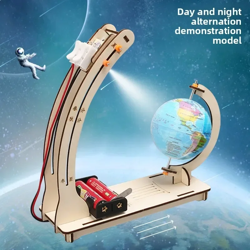 

Kids Science Toys Day Night Alternation Globe Funny Teaching Aids Educational Toys DIY Technological Physics Learning Kit Toys