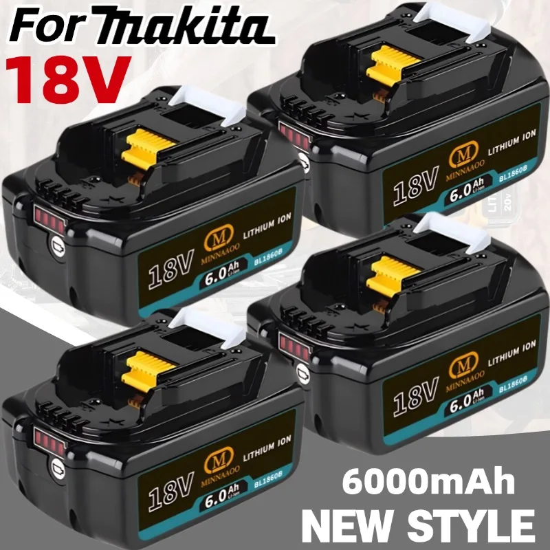 

100% Genuine For Makita 18v Battery 6000mAhCompatible with BL1850b BL1850 BL1860 BL1830 BL1815 18V Power Tool
