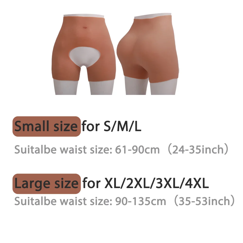 Fake Bum Realistic Silicone Buttocks Pads Thickness 3.5cm Shapewear and 2cm Hips Padded for Women Big Ass