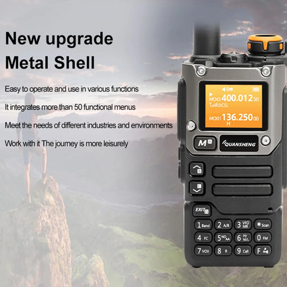 Quansheng UV-K6 UV-K5(8) Walkie Talkie 5W Air band Radio UHF VHF DTMF FM Dual Band Two Way Radio with NOAA Weather Alarm