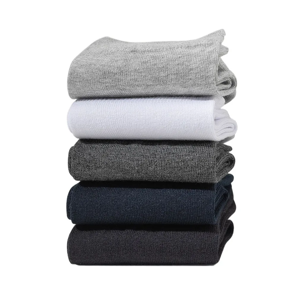 

5 пар модных дышащих коротких носков-трубочек, мужские однотонные спортивные хлопковые носки до щиколотки, чулочно-носочные изделия, простые носки до середины икры, уличные