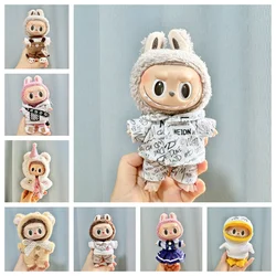 17 centimetri Mini Peluche Vestiti della Bambola Vestito Accessori Per La Corea Kpop Eso Labubu Idol Bambole alfabeto Abbigliamento Regalo