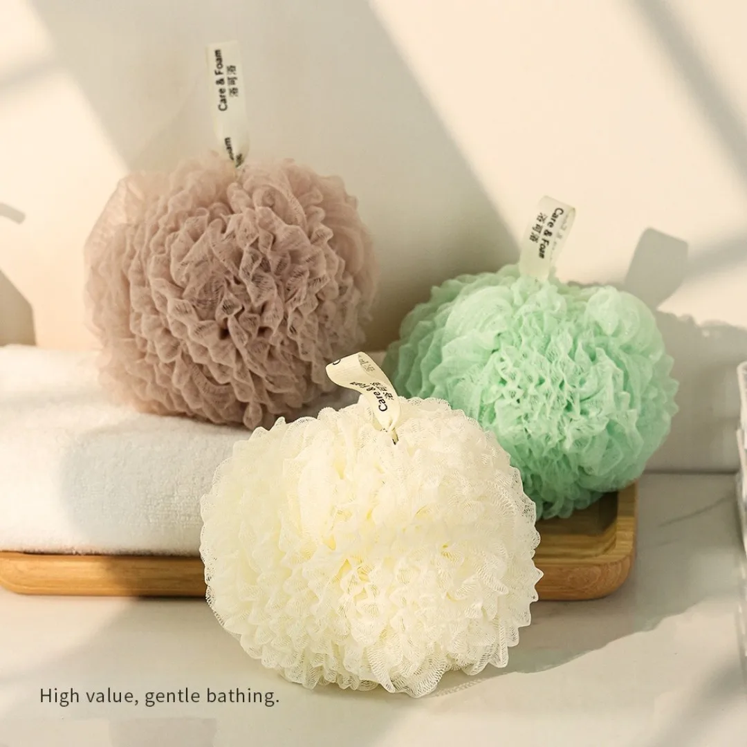 Soft Bathing Flower Foaming Sponge Bubble Wisp for Body Scrubber Exfoliating Shower Flower Mesh Ball Body Wash Cleaner Bath Ball