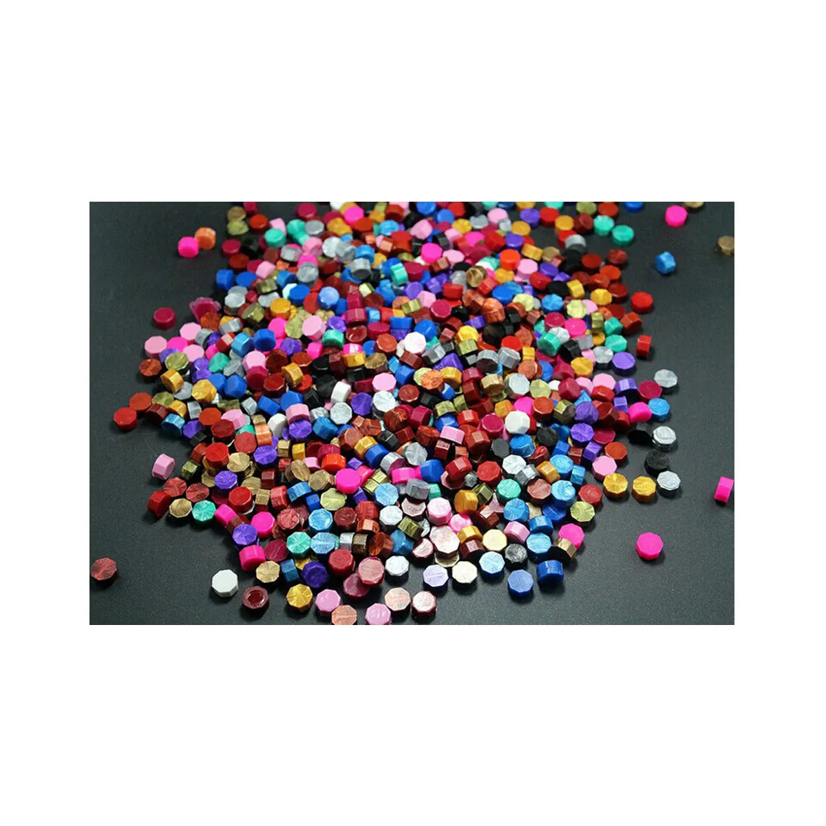 100Pcs Sealing Wax Beads Octagon Retro Style Mixed Colors Smokeless Eco Friendly for Wedding Invitations Handmade Cards Letters