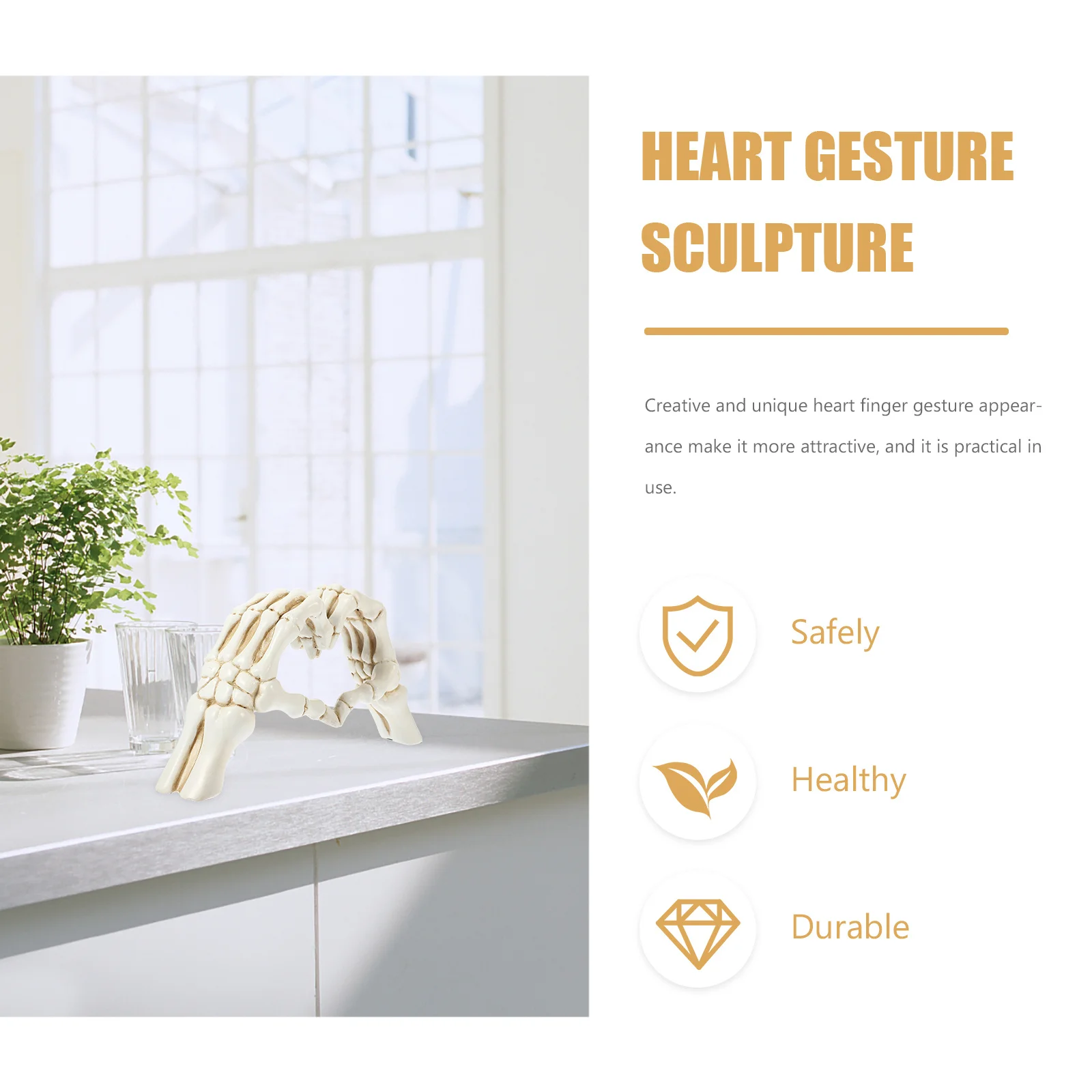 

Heart Hand Statue Decor Resin Craftwork Safe Material Convey Ideas Home Desktop Decor Home Crafts