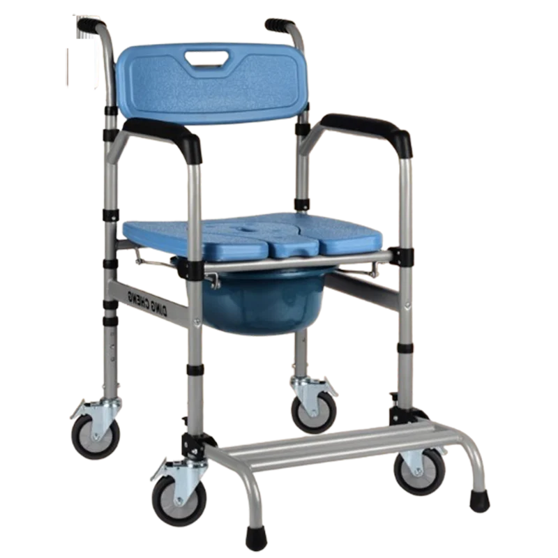 Patient Wheels Shower Stool Toilet Disabled Blue Adult Design Shower Stool Restroom High Elderly Sillas Plegables Home Furniture