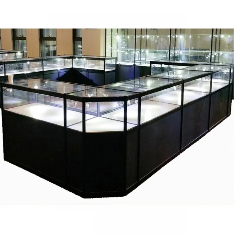 Custom. Cheap aluminum glass display showcase Cabinet design