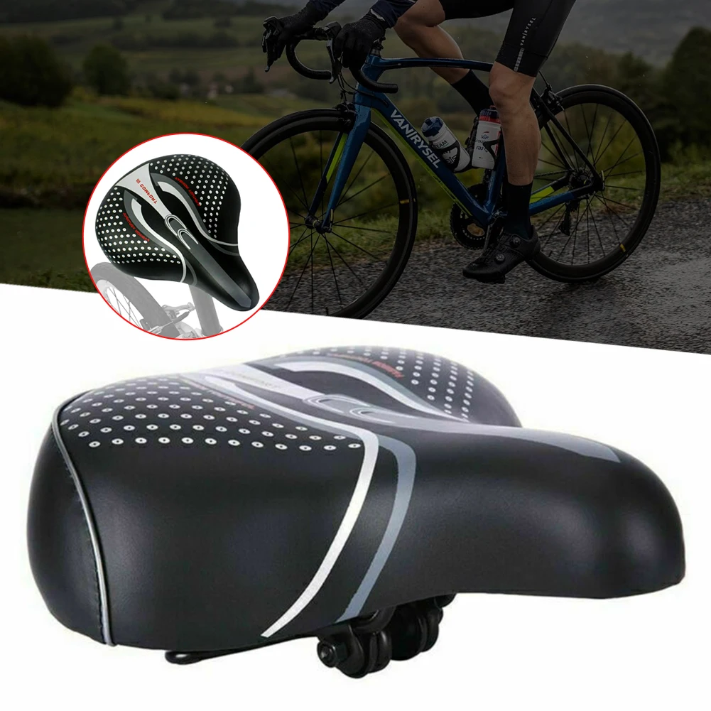 

Road Cycling Cushion Pad Electric Bike Suspension PU Leather Comfort Bicycle Saddle Cushion Shock Absorbing MTB Road Bike Saddle