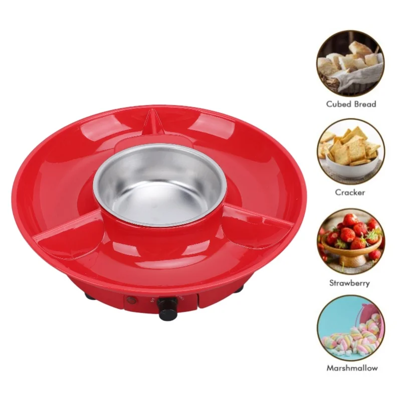 Chocolate Fondue Pot Electric Set 25W 2 Gears 10 Forks Small Melting Pot For Wedding Party Gifting