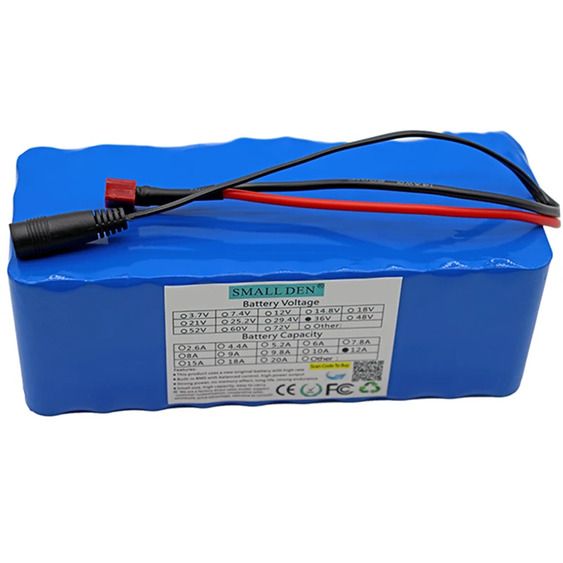 36V 10Ah 15Ah 20Ah 25Ah 30Ah 35Ah 40Ah 45Ah 50Ah 21700 Lithium battery pack 1500W motor With 40A BMS For E-two wheelers scooter