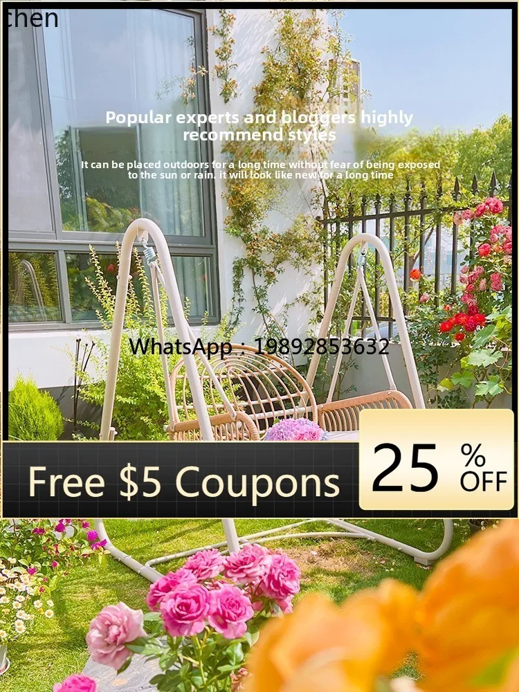 ZP10Weier Hanging Chair for Home Use, Balcony Single Indoor Swing, Small Apartment Living Room Cradle Chair, Outdoor