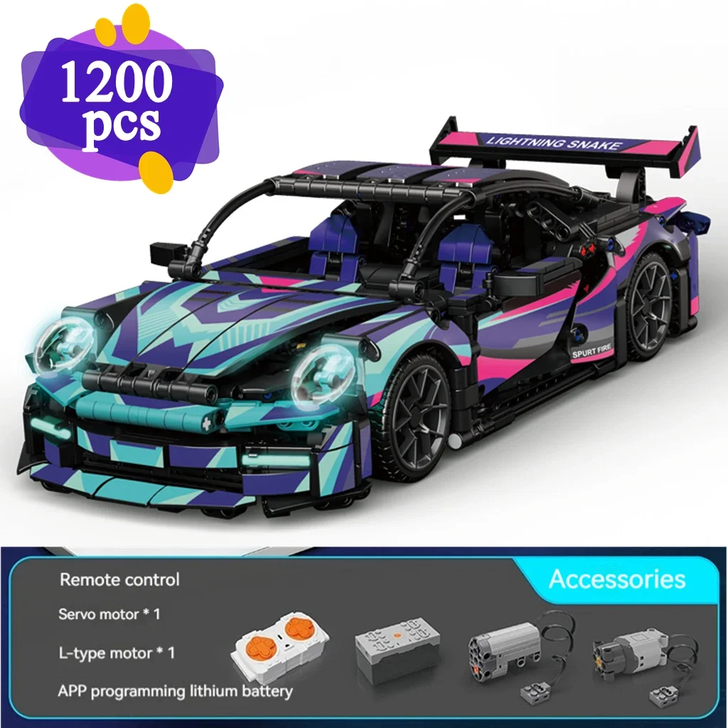 Technical City Car Cyberpunk Speed Racing Vehicle Building Blocks Compatible 42096 20097 Assembly Toys For Kid Birthday Gift