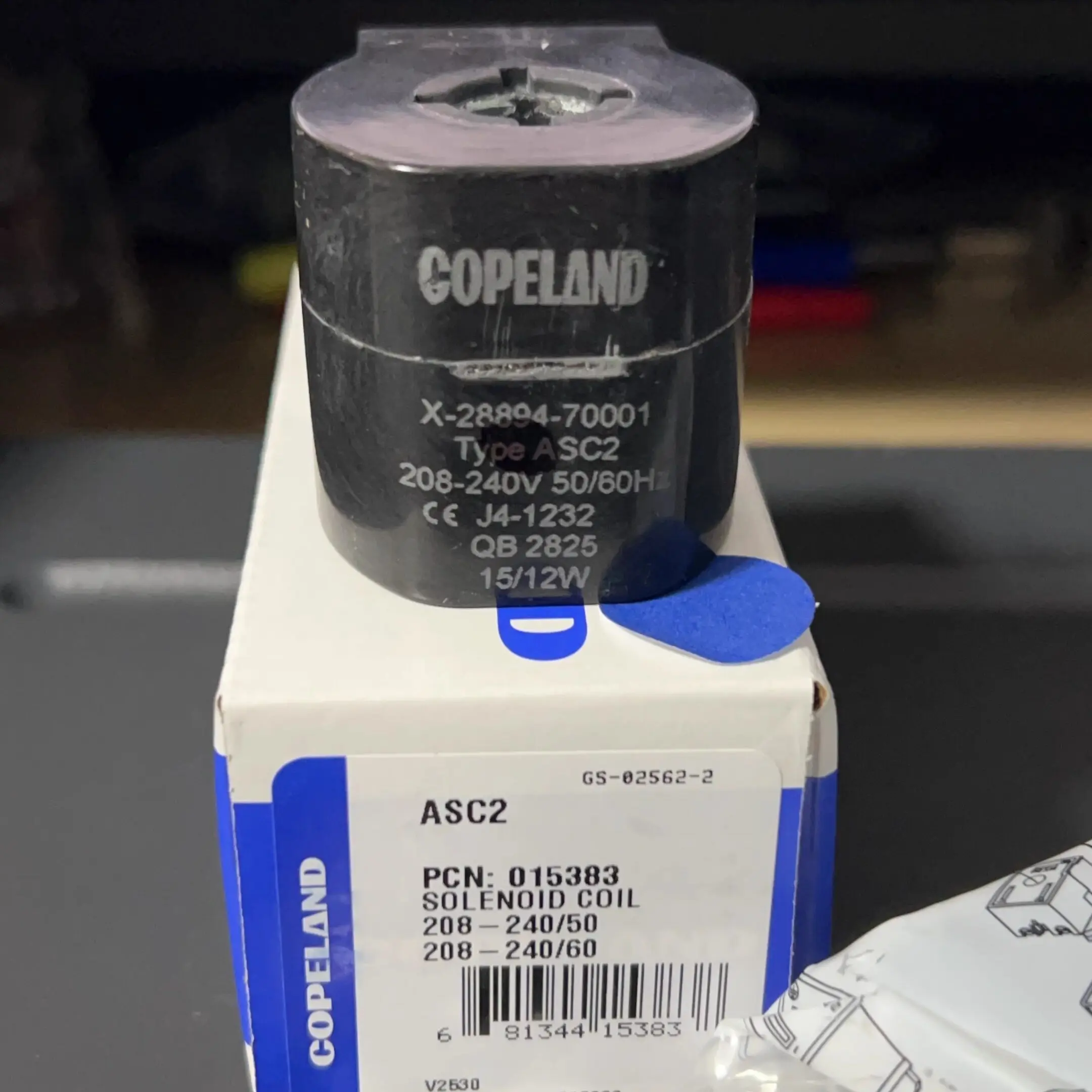 COPELAND, Solenoid Valve Coil TYPE ASC2 X-28894-70001 208-240V, 1PCS