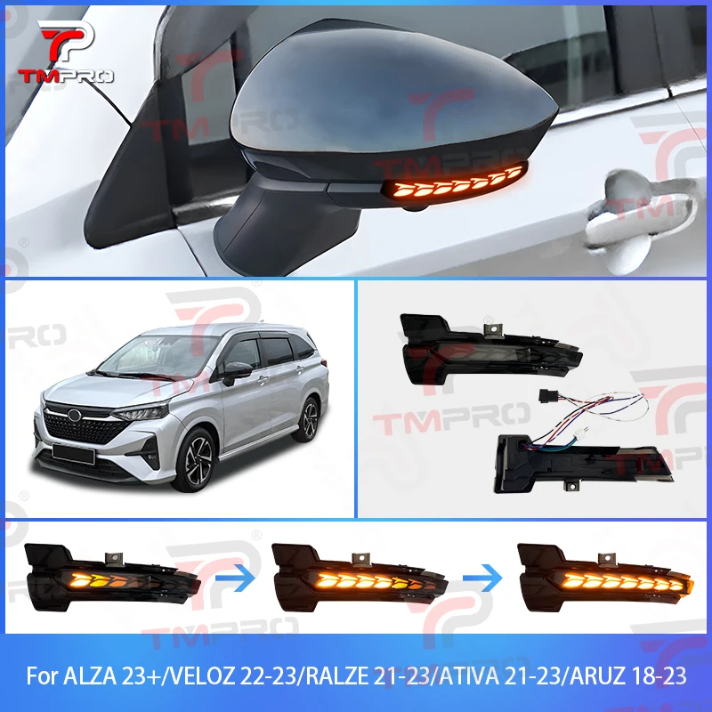 

Автомобильное светодиодное боковое зеркало желтого света для Perodua VELOZ 2022-2023, автомобильные струящиеся светодиодные фонари, указатель поворота