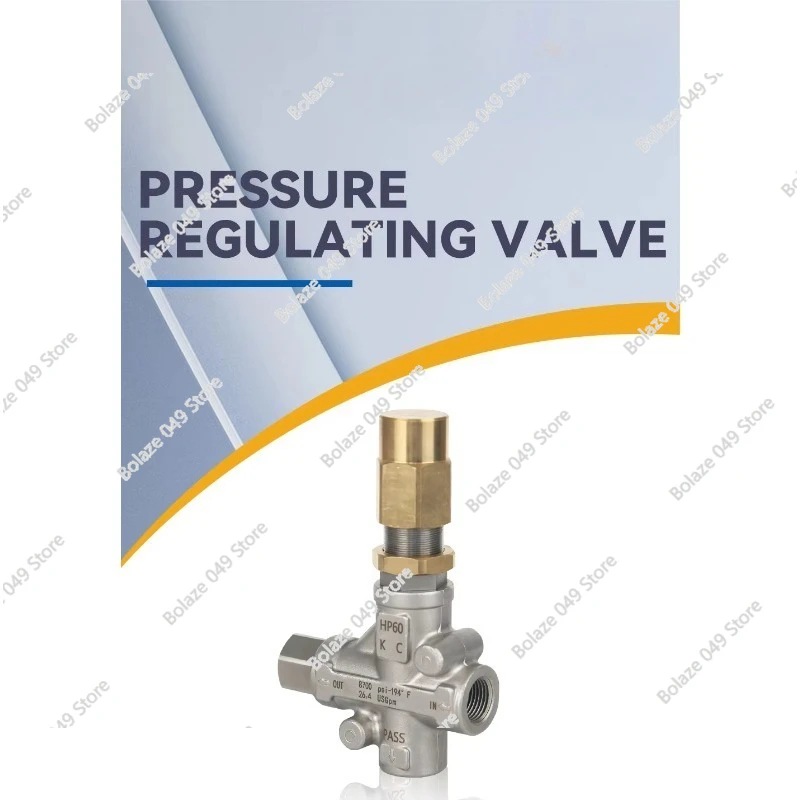 

60MPA 100L/Min High Pressure Washer Adjustable Pressure Regulator Water Pump Unloader Bypass Control Valve HP60