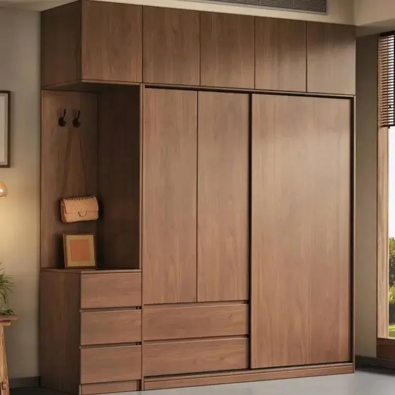 

Hanging Clothes Adults Wardrobes Sliding Doors Wooden Adult Bedroom Closet Space Saving Drawers Roupeiros De Quarto Furniture