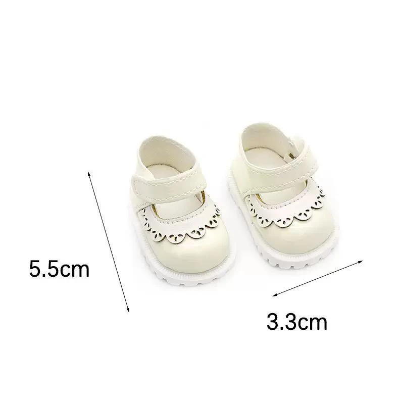 5,5 cm Prinzessinnen-Schuhe, Puppenzubehör für 20 cm große Puppen, Baumwollpuppenschuhe – Detail 1