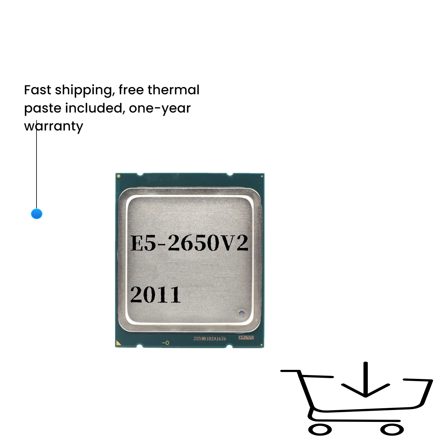 

Xeon E5 2650 v2 2.6GHz Eight-Core Sixteen-Thread CPU 20M 95W LGA 2011 E5-2650V2