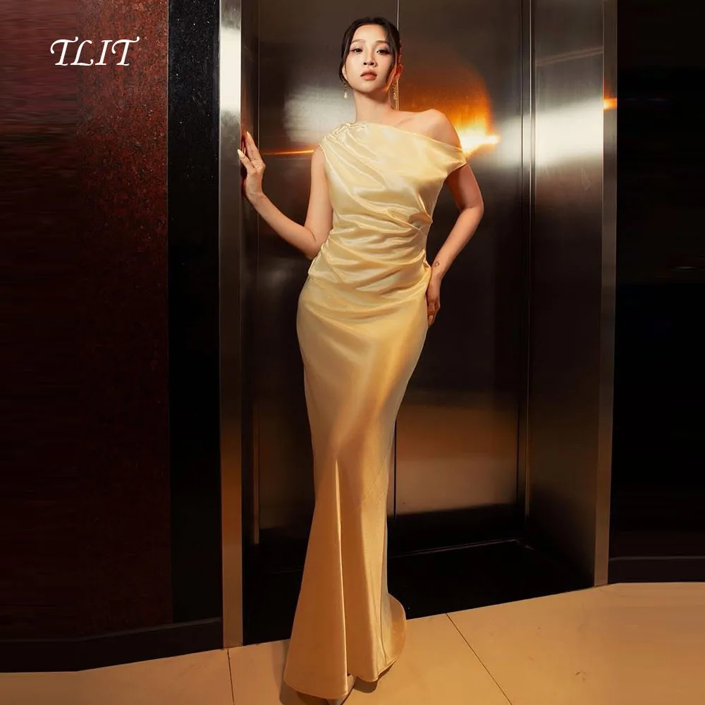 فساتين سهرة أنيقة بحورية البحر على شكل حرير من TLIT فساتين حفلات بدون حمالات فساتين حفلات مخصصة مخصصة فيستدوس دي فييستا #1