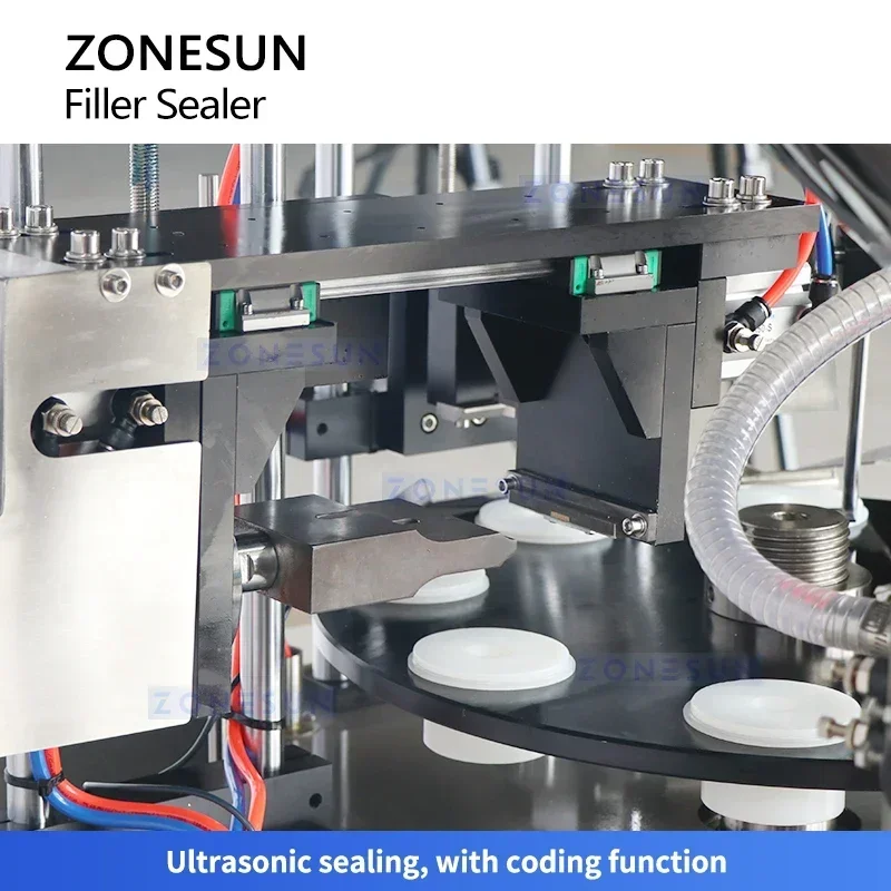 ZONESUN プラスチックチューブフィラーシーラーモノブロック充填および超音波シール機シーラー化粧品チューブ包装 ZS-FS008U
