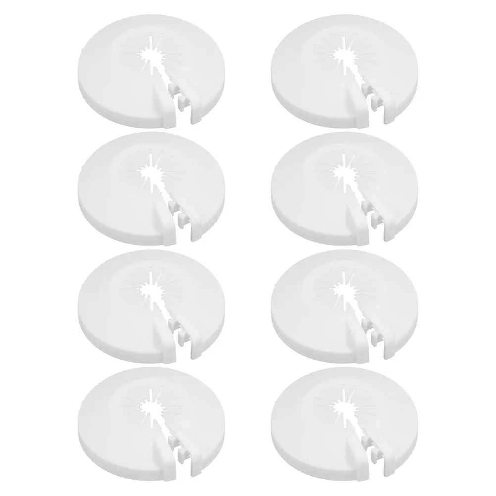 

8pcs Decorative Cover Plate Universal Plastic Trim Ring Ceiling Nozzle Head Easy Installation Home Office Safety Smoke