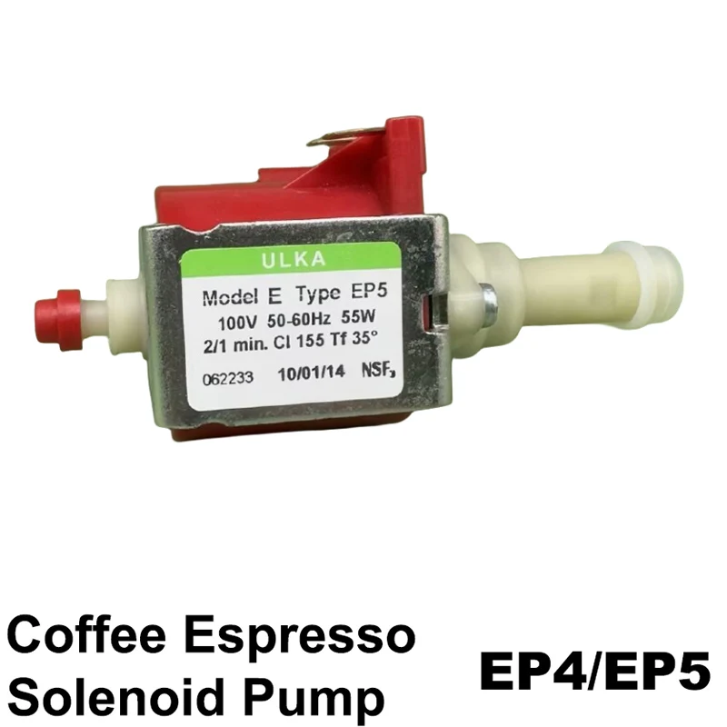 

Italy ULKA EP4/EP5 High Pressure Mini Electromagnetic Pump AC 100V 50-60HZ 55W Coffee Machine Solenoid Water Pump Plunger Pump