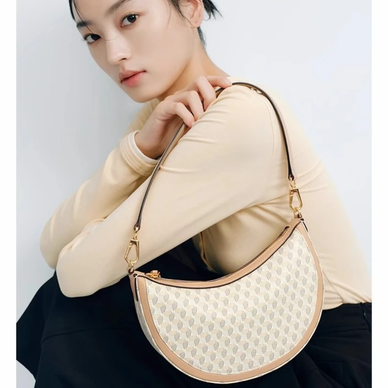 DISSONA Women's Handbag 2025 New Lucky Pouch Shoulder Bag Crossbody Bag Underarm Crescent Bag