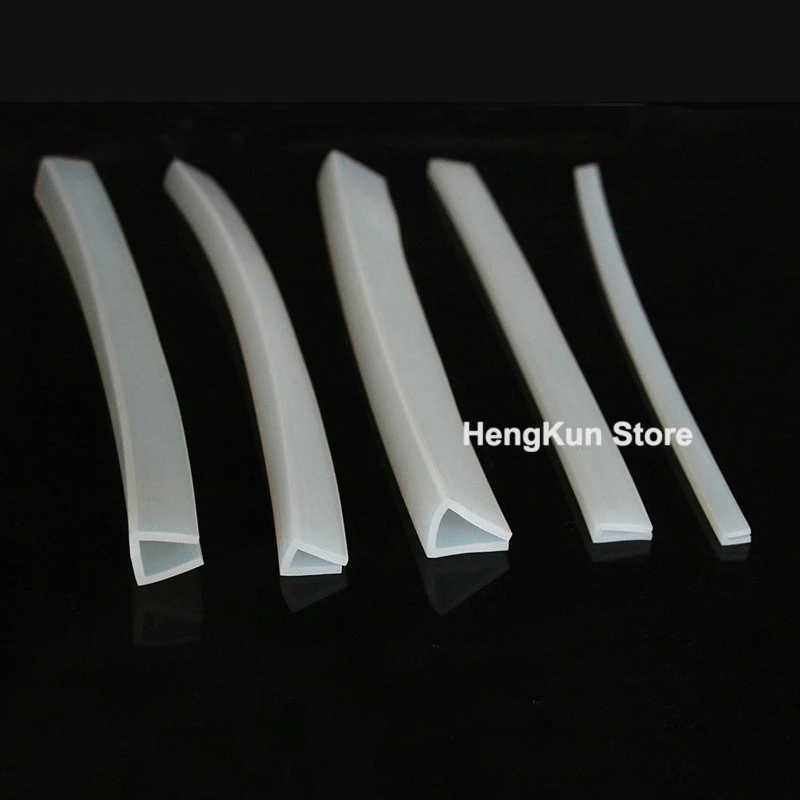 Silicone U-shaped Strip Edging Strip, High Temperature Resistance Silicone Strip, Waterproof Glass Slot Sealing Strip