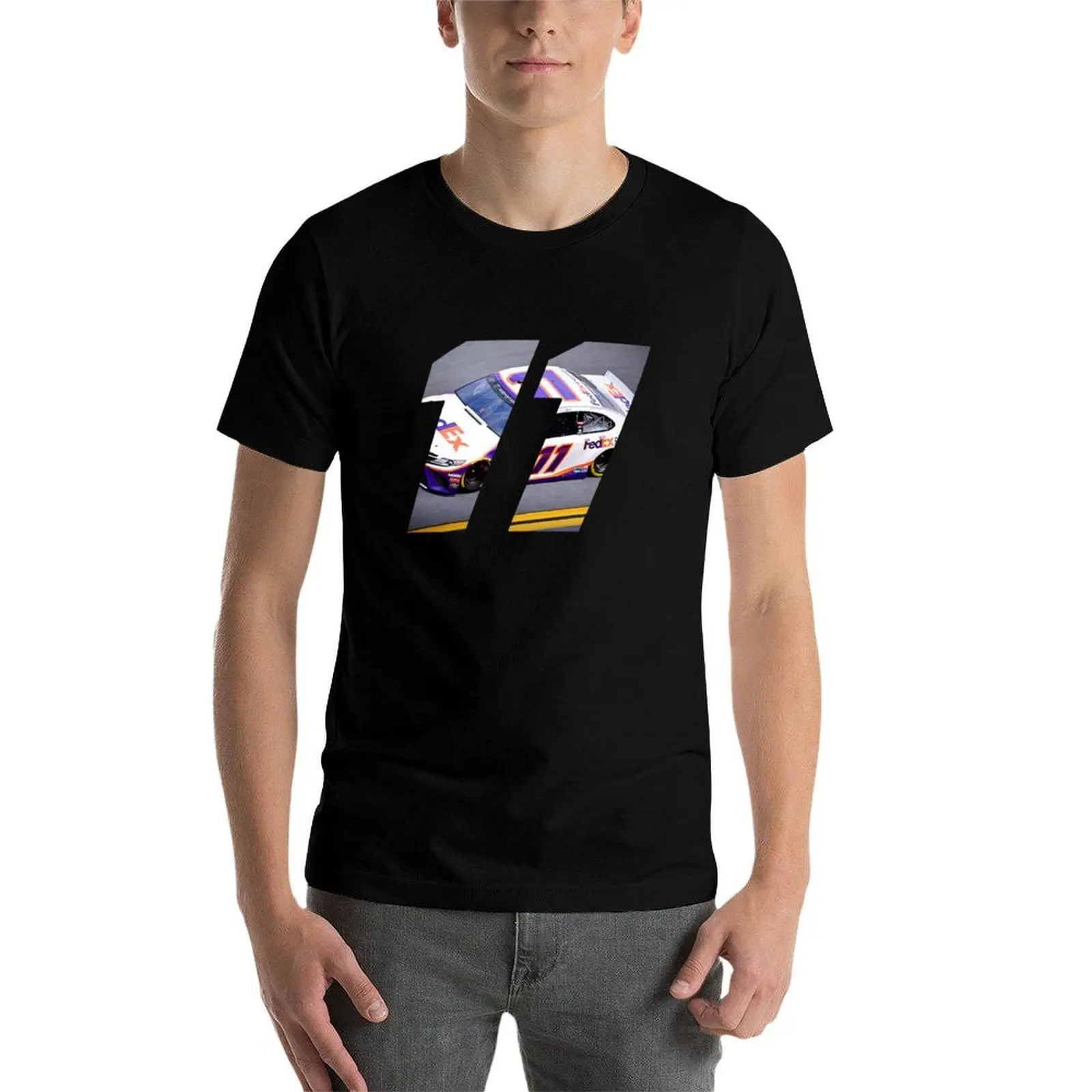 

Denny Hamlin Car 11 T-Shirt cotton t shirts high quality t shirts designer T-Shirt