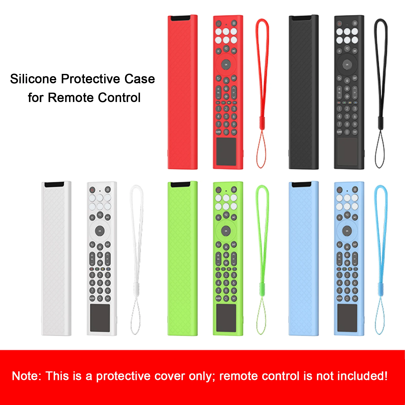 Silicone Protective Case for Hisense ERF6A66 Remote Control Skin Sleeve Anti-Drop Anti-Slip Grip Cover with Lanyard Accessories
