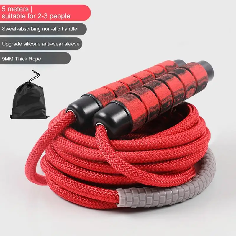 Group Skipping Rope Long Rope Children Students Speed Skipping Rope Cross-fit Jump Rope With Anti-Slip Handle For Double Unders