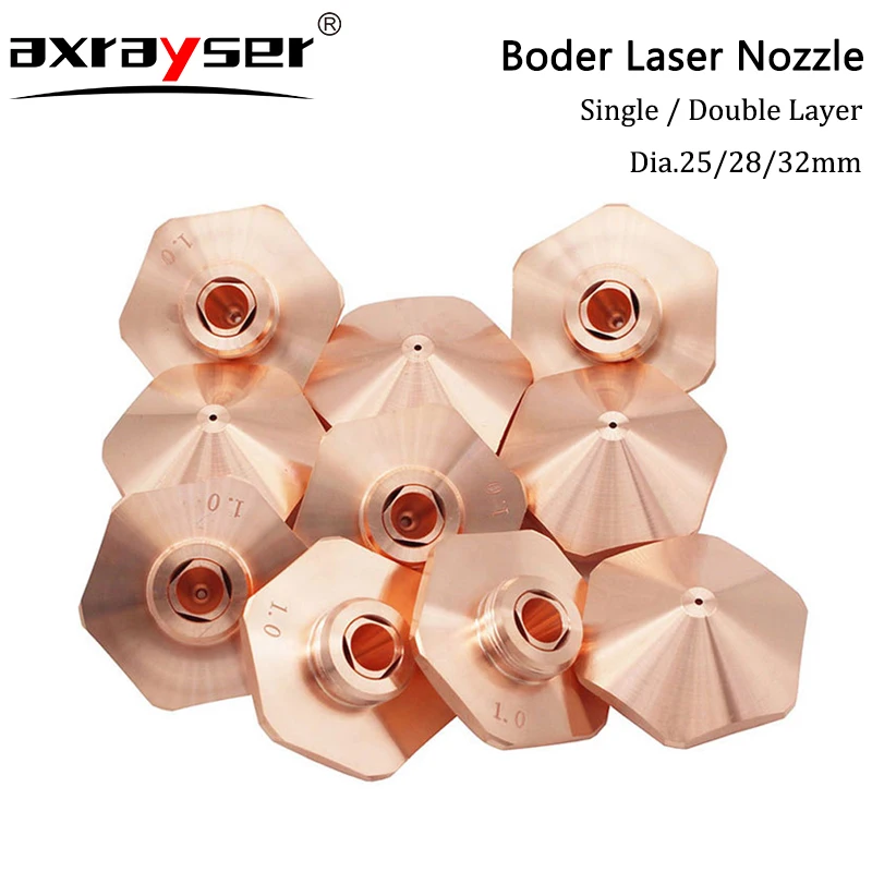 Bodor Laser Nozzle Single Double Layer D25 32mm Caliber 0.8 - 4.0mm Fiber Laser Cutting Head Parts