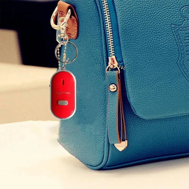 LED Whistle Key Finder com Chaveiro, Anti-Lost, piscando, bip, Sound Control, Alarme Locator, Tracker, Mini Chaveiro