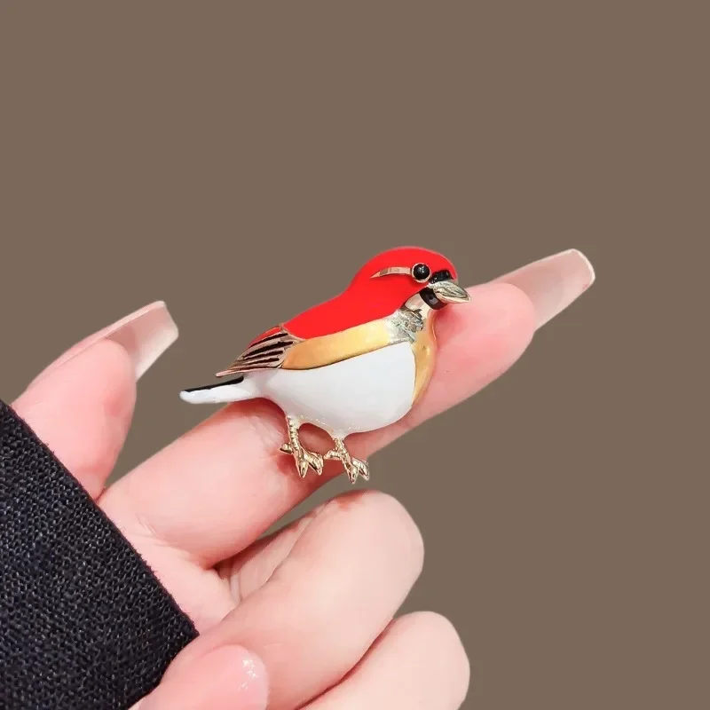 لطيف الطيور المينا بروش المرأة الراقية رائعة موضة شخصية الصدار اعلان الطيور بروش الملابس والاكسسوارات