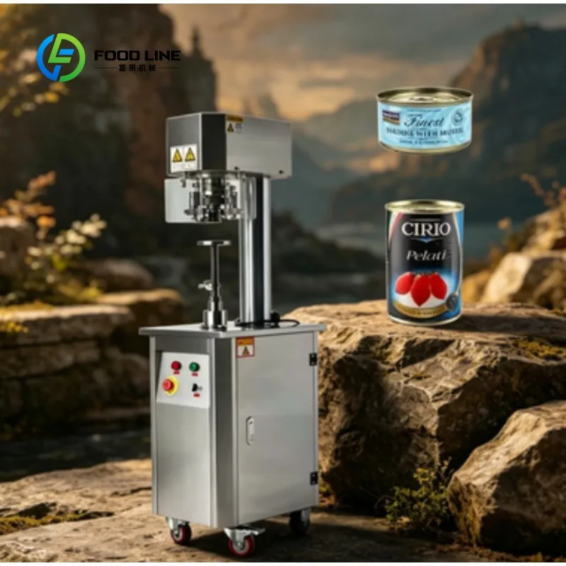Custom Semi Auto Electric Tin Can Sealing Machine, Food Beverage Jar Sealer, Aluminum Paper Can Overlock Heat Sealer